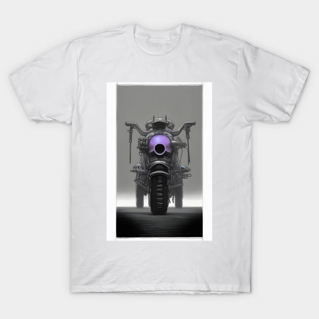 Moto chopper from the future №0011 T-Shirt by Elba from Ukraine